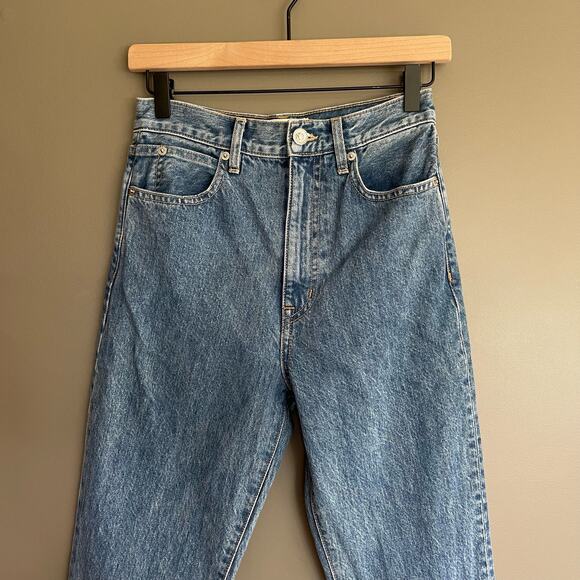 SLVRLAKE Beatnik Ankle Jeans in Pacific Wash Size 25 Blue High Rise Mom Jeans - Picture 5 of 16